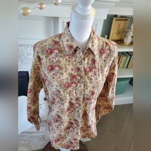 Floral Wrangler western shirt, med